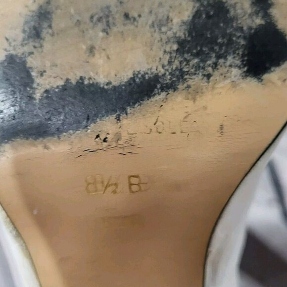 Vintage Granny Boots Soft Leather White Cream Sz 8.5 Victorian Wedding - Picture 5 of 7